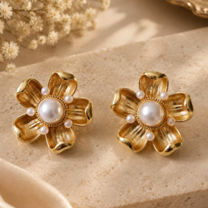 Rosalie Pearl Flower Earrings