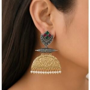Alternative view of Ethnic Fusion Jhumkas