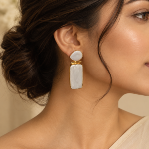 Alternative view of Luna Stone Drop Earrings